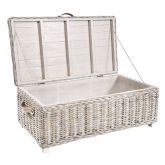 Maya Rattan White Wash Storage Coffee Table thumnail image