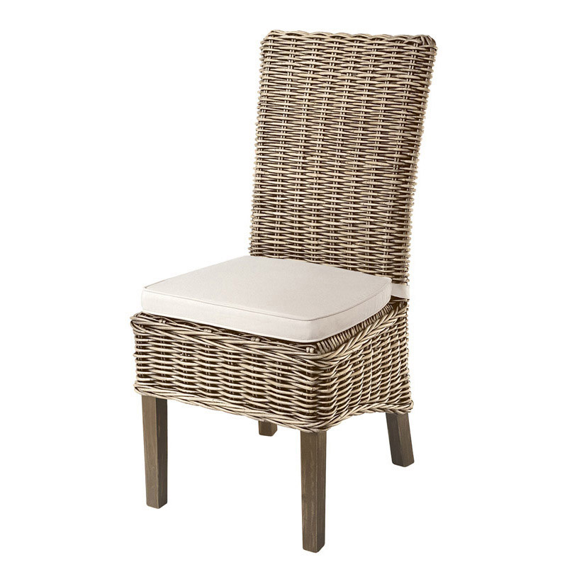 Maya Rattan Grey Wash Dining Chair