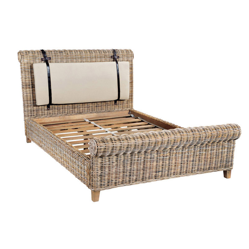 Maya Rattan Grey Wash 5ft Bedstead