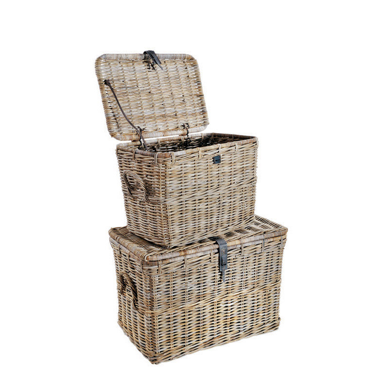 Maya Rattan Double Log Basket