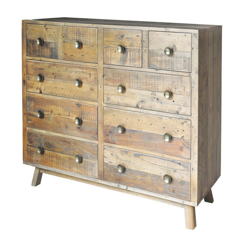 Rustica 4 Over 6 Drawer Wide Chest