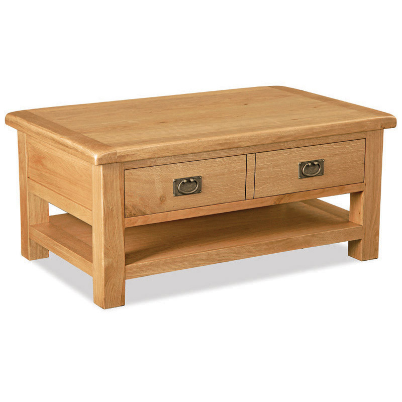 Clifton 27 Large Coffee Table with Drawer and Shelf