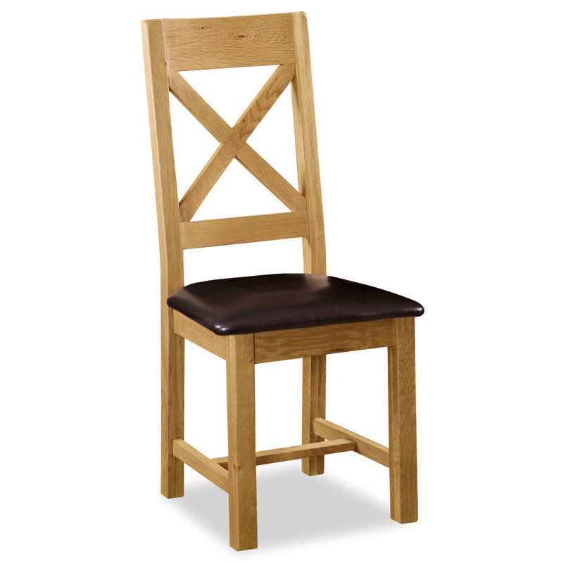 Clifton 27 Cross Back Dining Chair with PU Seat