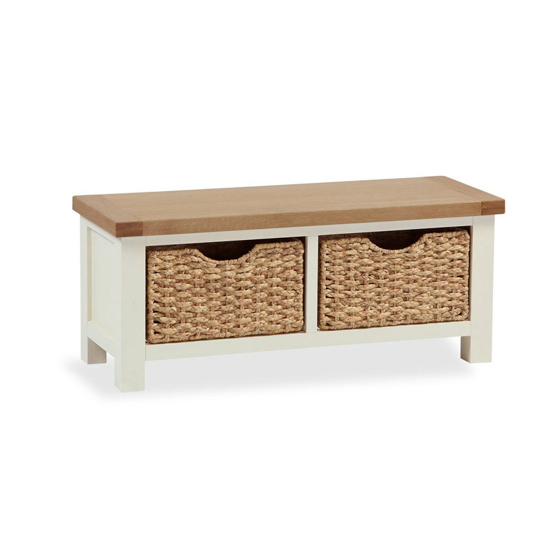 Cleve 98 Small Bench with Basket